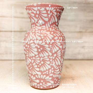 Pink Roses Flower Vase