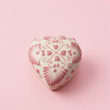 Pink and White Heart Box