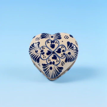 Cobalt and cream Heart Box