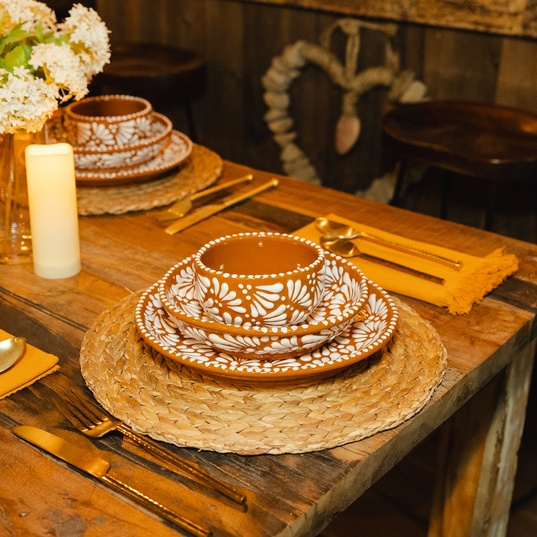 Cinnamon Brick Talavera Set