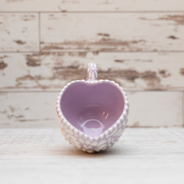 Lilac Cotton Candy Heart Mug - Medium Size