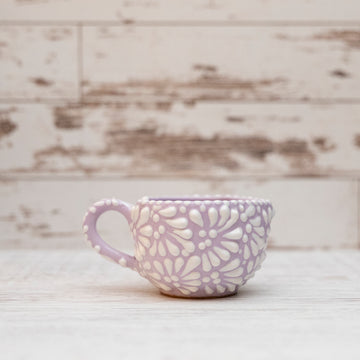 Lilac Cotton Candy Heart Mug - Medium Size