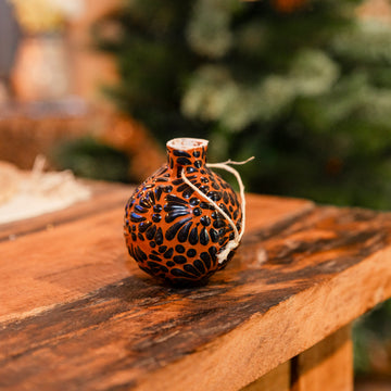 3 Brick and Black Talavera Ornaments - Small