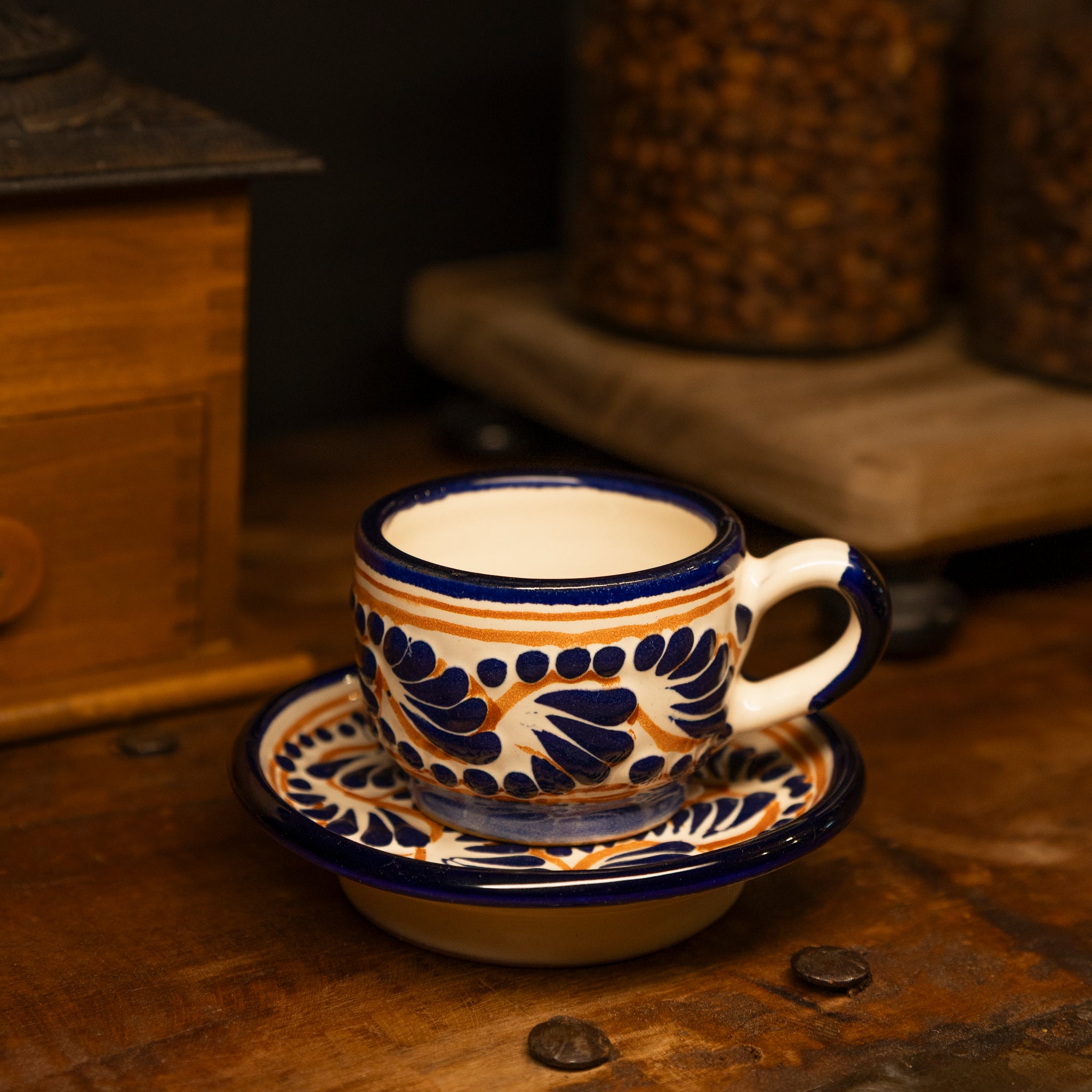 Talavera Mini Espresso Cup & Plate