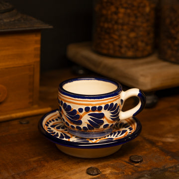Talavera Mini Espresso Cup & Plate